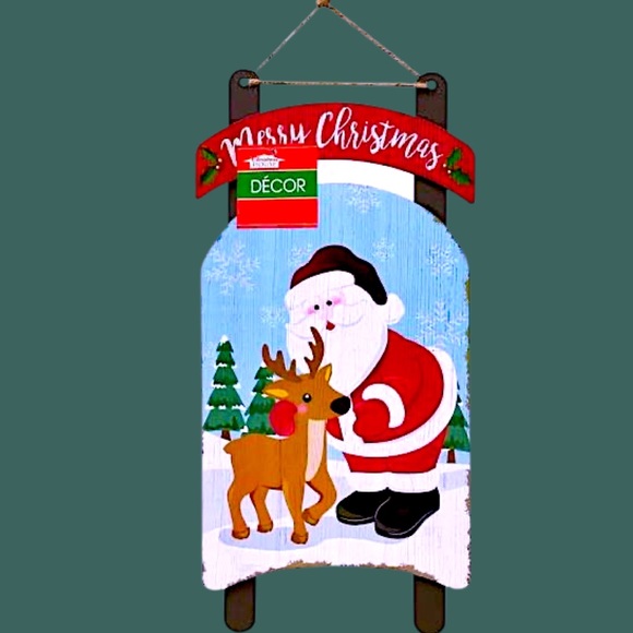 Other - MERRY CHRISTMAS SLEIGH DECOR NWT